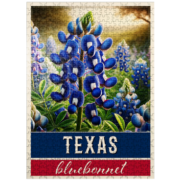 puzzleplate State Flowers Series: Texas, Bluebonnet 500 Jigsaw Puzzle