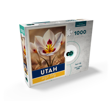 State Flowers Series: Utah, Sego Lily 1000 Jigsaw Puzzle box view2