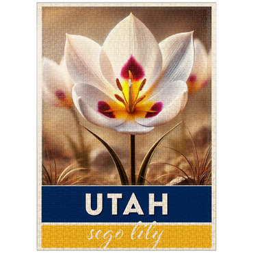 puzzleplate State Flowers Series: Utah, Sego Lily 1000 Jigsaw Puzzle