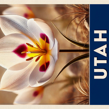 State Flowers Series: Utah, Sego Lily 1000 Jigsaw Puzzle 3D Modell