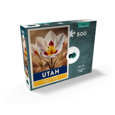 State Flowers Series: Utah, Sego Lily 500 Jigsaw Puzzle box view2