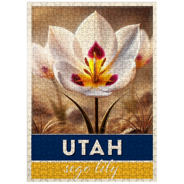 puzzleplate State Flowers Series: Utah, Sego Lily 500 Jigsaw Puzzle