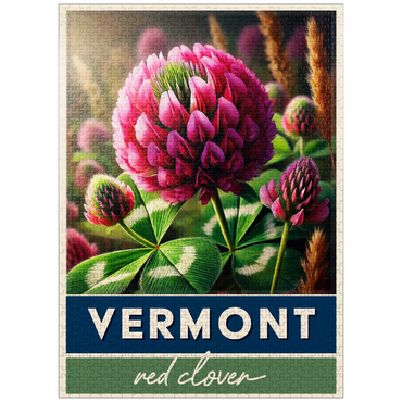 puzzleplate State Flowers Series: Vermont, Red Clover 1000 Jigsaw Puzzle