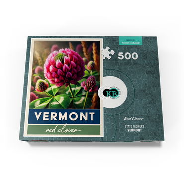 State Flowers Series: Vermont, Red Clover 500 Jigsaw Puzzle box view3
