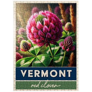 puzzleplate State Flowers Series: Vermont, Red Clover 500 Jigsaw Puzzle