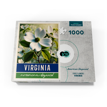 State Flowers Series: Virginia, American Dogwood 1000 Jigsaw Puzzle box view3