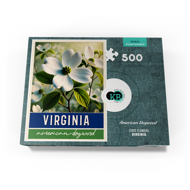 State Flowers Series: Virginia, American Dogwood 500 Jigsaw Puzzle box view3