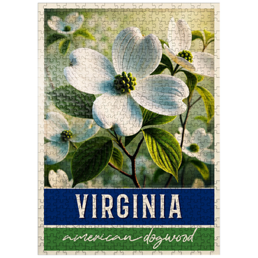 puzzleplate State Flowers Series: Virginia, American Dogwood 500 Jigsaw Puzzle