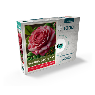 State Flowers Series: Washington D.C, American Beauty Rose 1000 Jigsaw Puzzle box view2