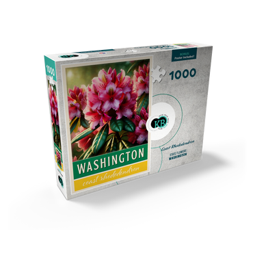 State Flowers Series: Washington, Coast Rhododendron 1000 Jigsaw Puzzle box view2