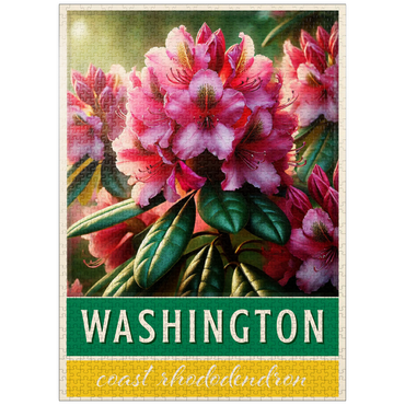 puzzleplate State Flowers Series: Washington, Coast Rhododendron 1000 Jigsaw Puzzle