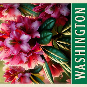 State Flowers Series: Washington, Coast Rhododendron 1000 Jigsaw Puzzle 3D Modell