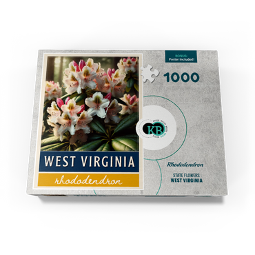 State Flowers Series: West Virginia, Rhododendron 1000 Jigsaw Puzzle box view3