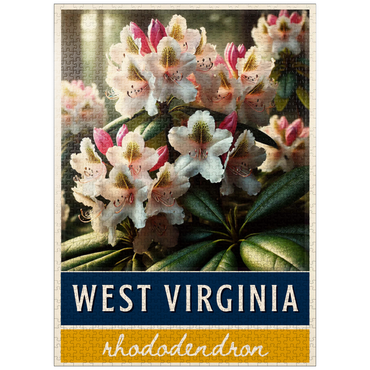 puzzleplate State Flowers Series: West Virginia, Rhododendron 1000 Jigsaw Puzzle