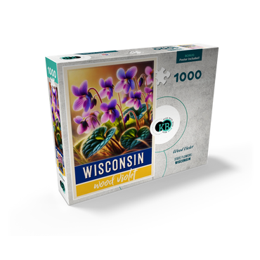 State Flowers Series: Wisconsin, Wood Violet 1000 Jigsaw Puzzle box view2