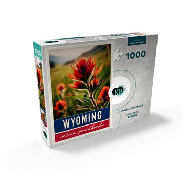 State Flowers Series: Wyoming, Indian Paintbrush 1000 Jigsaw Puzzle box view2