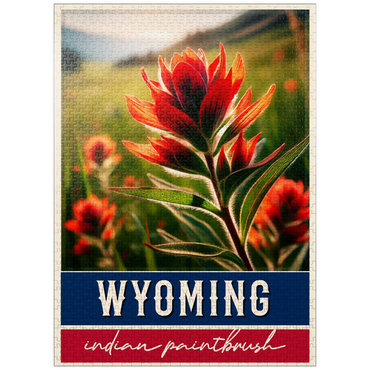 puzzleplate State Flowers Series: Wyoming, Indian Paintbrush 1000 Jigsaw Puzzle