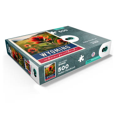 State Flowers Series: Wyoming, Indian Paintbrush 500 Jigsaw Puzzle box view1