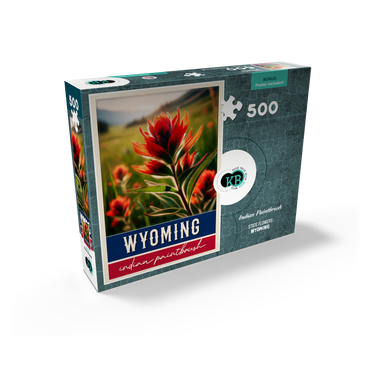 State Flowers Series: Wyoming, Indian Paintbrush 500 Jigsaw Puzzle box view2