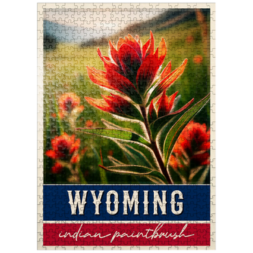 puzzleplate State Flowers Series: Wyoming, Indian Paintbrush 500 Jigsaw Puzzle