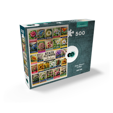 State Flowers Series: 50 State Flowers Collage, Part 1 of 2 500 Jigsaw Puzzle box view2