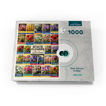 State Flowers Series: 50 State Flowers Collage, Part 2 of 2 1000 Jigsaw Puzzle box view3