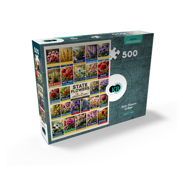 State Flowers Series: 50 State Flowers Collage, Part 2 of 2 500 Jigsaw Puzzle box view2
