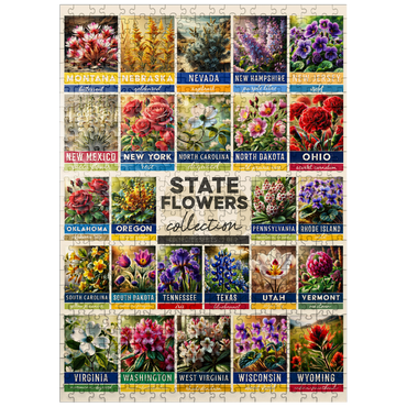 puzzleplate State Flowers Series: 50 State Flowers Collage, Part 2 of 2 500 Jigsaw Puzzle