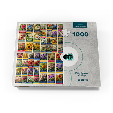 State Flowers Series: 50 State Flowers Collage, vol. 1 1000 Jigsaw Puzzle box view3
