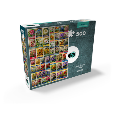State Flowers Series: 50 State Flowers Collage, vol. 1 500 Jigsaw Puzzle box view2