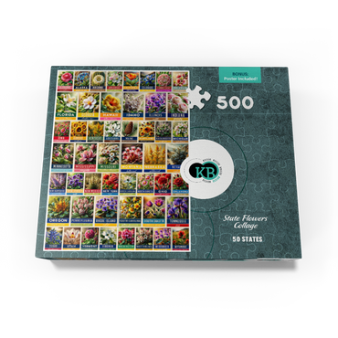 State Flowers Series: 50 State Flowers Collage, vol. 2 500 Jigsaw Puzzle box view3