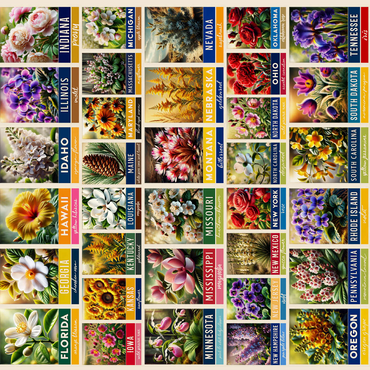 State Flowers Series: 50 State Flowers Collage, vol. 2 500 Jigsaw Puzzle 3D Modell