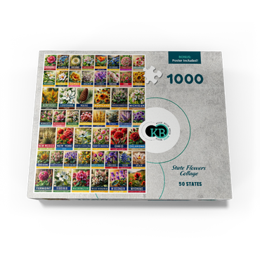 State Flowers Series: 50 State Flowers Collage, vol. 3 1000 Jigsaw Puzzle box view3