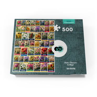State Flowers Series: 50 State Flowers Collage, vol. 3 500 Jigsaw Puzzle box view3