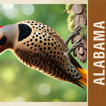 State Birds Series: Alabama, Yellowhammer 1000 Jigsaw Puzzle 3D Modell