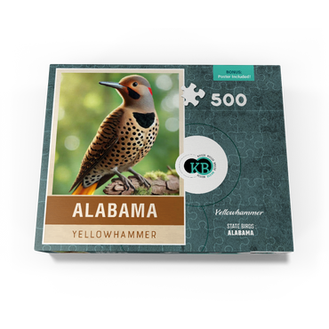 State Birds Series: Alabama, Yellowhammer 500 Jigsaw Puzzle box view3
