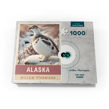 State Birds Series: Alaska, Willow Ptarmigan 1000 Jigsaw Puzzle box view3