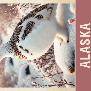 State Birds Series: Alaska, Willow Ptarmigan 1000 Jigsaw Puzzle 3D Modell