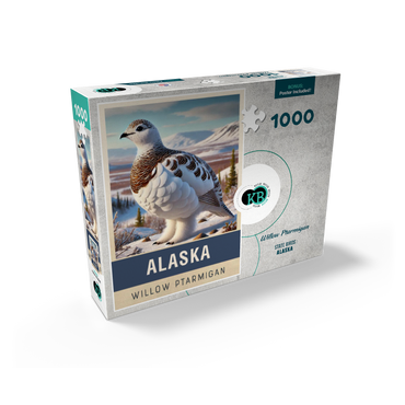 State Birds Series: Alaska, Willow Ptarmigan, close-up 1000 Jigsaw Puzzle box view2