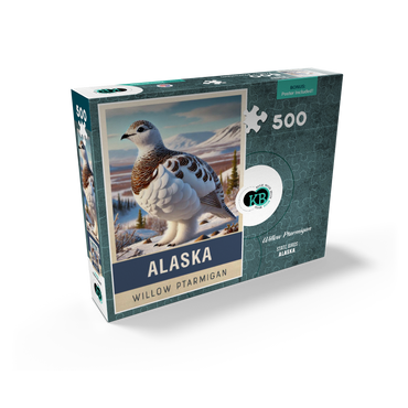 State Birds Series: Alaska, Willow Ptarmigan, close-up 500 Jigsaw Puzzle box view2