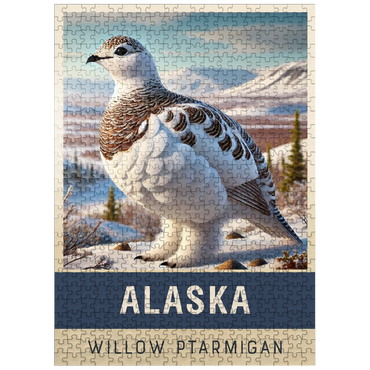 puzzleplate State Birds Series: Alaska, Willow Ptarmigan, close-up 500 Jigsaw Puzzle