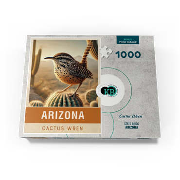State Birds Series: Arizona, Cactus Wren 1000 Jigsaw Puzzle box view3