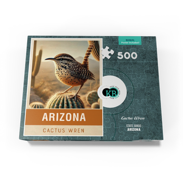 State Birds Series: Arizona, Cactus Wren 500 Jigsaw Puzzle box view3