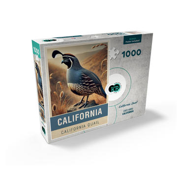 State Birds Series: California, California Quail 1000 Jigsaw Puzzle box view2