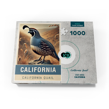 State Birds Series: California, California Quail 1000 Jigsaw Puzzle box view3