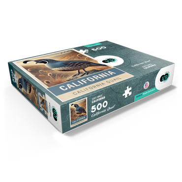 State Birds Series: California, California Quail 500 Jigsaw Puzzle box view1