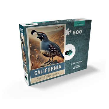 State Birds Series: California, California Quail 500 Jigsaw Puzzle box view2
