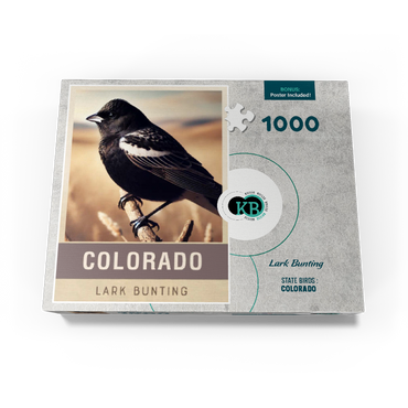 State Birds Series: Colorado, Lark Bunting 1000 Jigsaw Puzzle box view3
