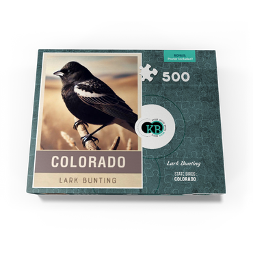State Birds Series: Colorado, Lark Bunting 500 Jigsaw Puzzle box view3