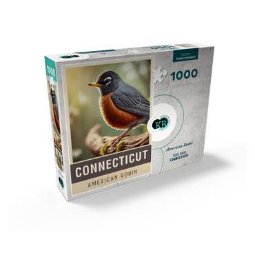 State Birds Series: Connecticut, American Robin 1000 Jigsaw Puzzle box view2